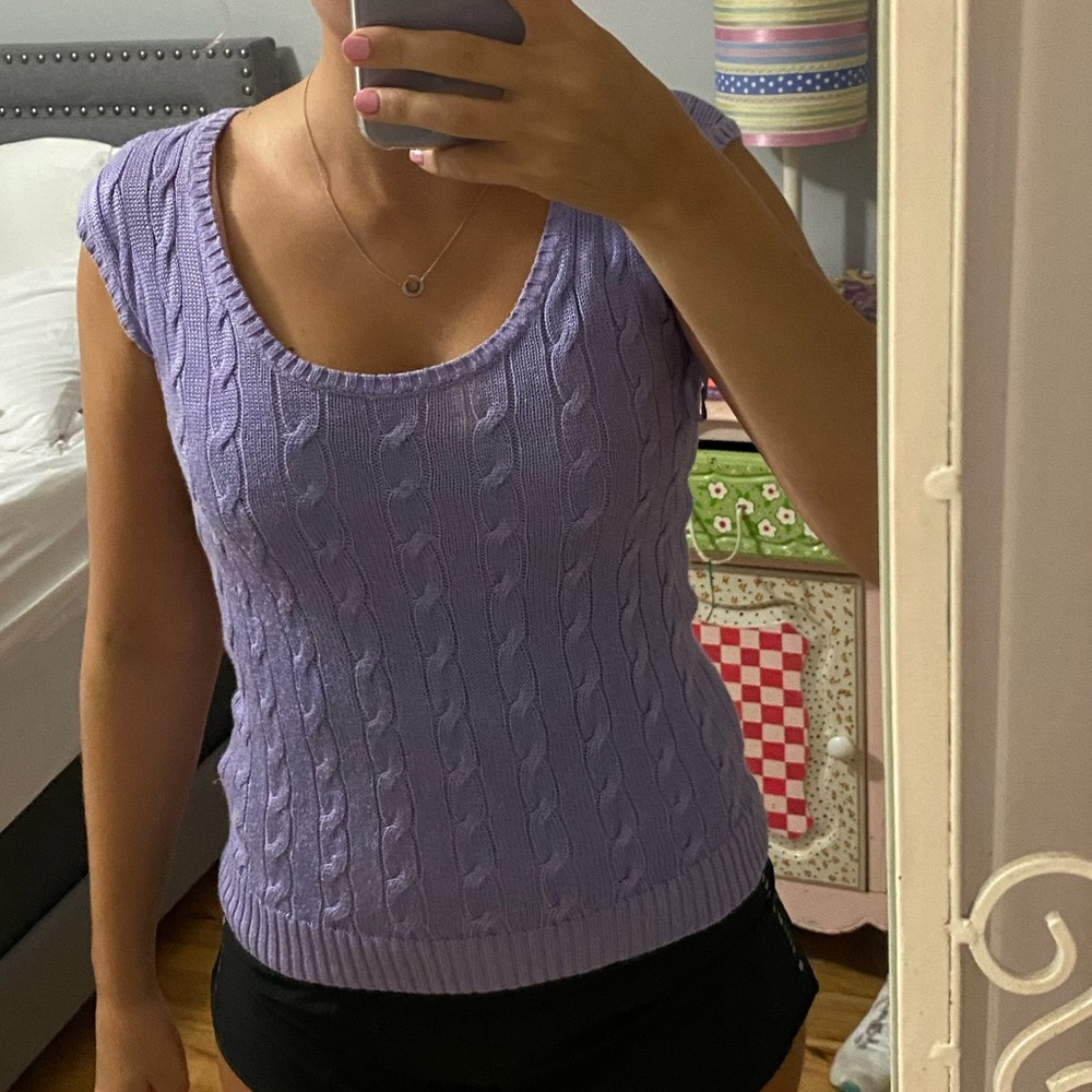Lauren Ralph Lauren Light Purple Sweater Vest